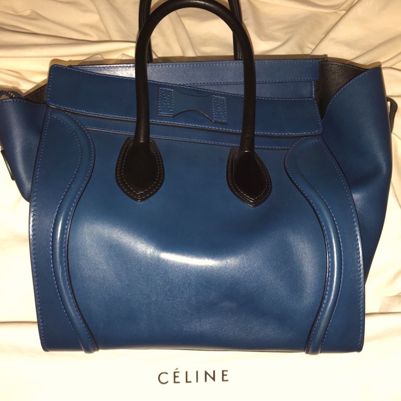 Celine Mini Luggage Handbag Tote in Drummed Calfskin Leather - Picture 6 of 10